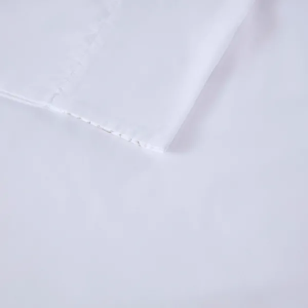Bed Sheets-Kirkland's Home Elegant Geo Hem Microfiber 4-Pc. Full Sheet Set White/Tan