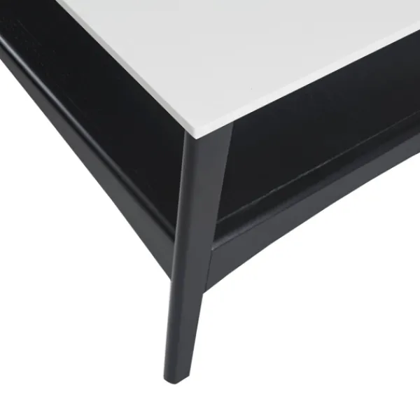 Coffee Tables-Kirkland's Home Ellis Black And White Wood Coffee Table Black/White