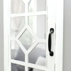 Armoires-Kirkland's Home Eloise Armoire Jewelry Mirror White
