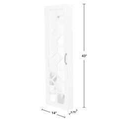 Armoires-Kirkland's Home Eloise Armoire Jewelry Mirror White