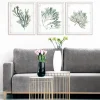 Framed Art-Kirkland's Home Emerald Coral I 3-Pc. Framed Art Print Set White/Green