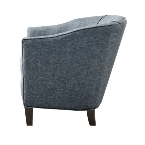 Accent Chairs-Kirkland's Home Emery Barrel Accent Chair Blue