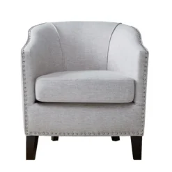 Accent Chairs-Kirkland's Home Emery Barrel Accent Chair Ivory