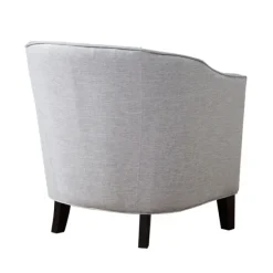 Accent Chairs-Kirkland's Home Emery Barrel Accent Chair Ivory