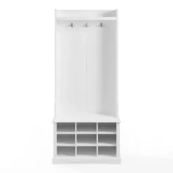 Entryway Furniture-Kirkland's Home Emily White Wood Storage Cube Hall Tree