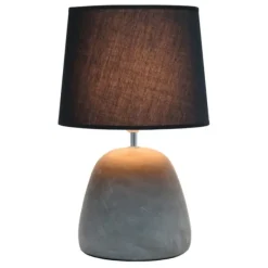Table Lamps-Kirkland's Home Emma Concrete Table Lamp With Shade Black