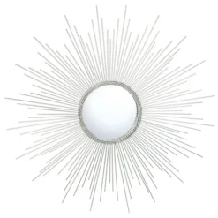 Decorative Mirrors-Kirkland's Home Emme Silver Sunburst Wall Mirror