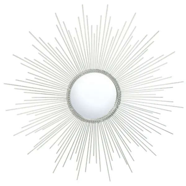 Decorative Mirrors-Kirkland's Home Emme Silver Sunburst Wall Mirror
