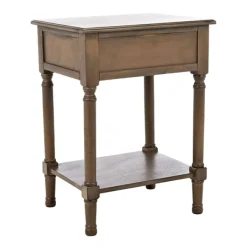 Accent & End Tables-Kirkland's Home Emory Natural Single Drawer Accent Table Black