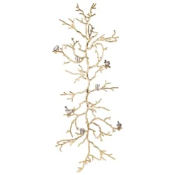 Wall Plaques-Kirkland's Home En Branches And Birds Metal Wall Plaque Gold