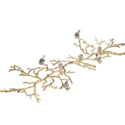 Wall Plaques-Kirkland's Home En Branches And Birds Metal Wall Plaque Gold