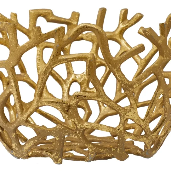 Decorative Bowls & Jars-Kirkland's Home En Reef 2-Pc. Coastal Bowl Set Gold