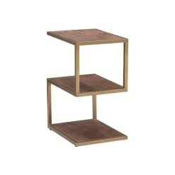 Accent & End Tables-Kirkland's Home En Shelves S-Frame Accent Table Gold