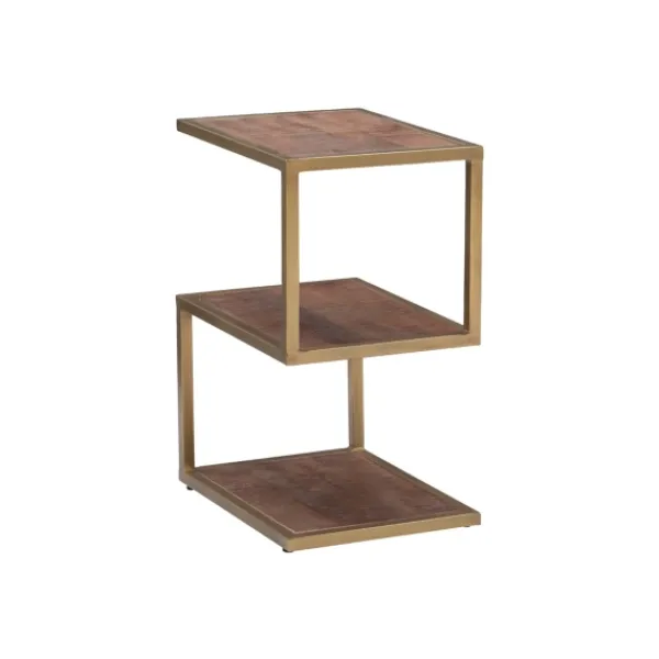 Accent & End Tables-Kirkland's Home En Shelves S-Frame Accent Table Gold