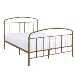 Beds & Headboards-Kirkland's Home En Sun Vintage Arch Full Bed Frame Gold