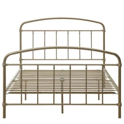 Beds & Headboards-Kirkland's Home En Sun Vintage Arch Full Bed Frame Gold