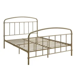 Beds & Headboards-Kirkland's Home En Sun Vintage Arch Full Bed Frame Gold