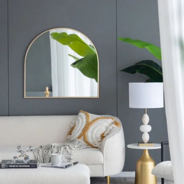 Decorative Mirrors-Kirkland's Home En Wide Arched Wall Mirror Gold
