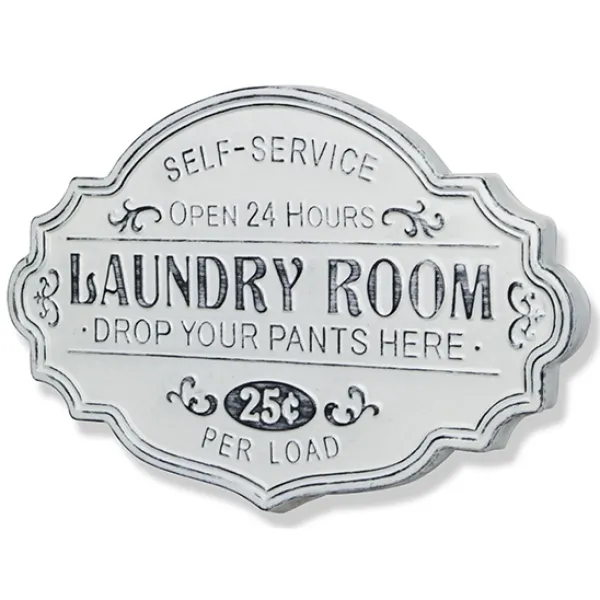 Wall Quotes & Signs-Kirkland's Home Enamel Laundry Room Wall Plaque White/Black