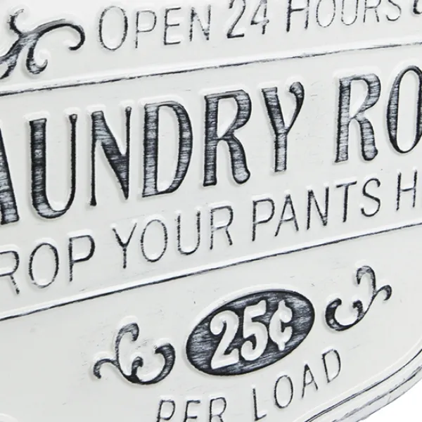 Wall Quotes & Signs-Kirkland's Home Enamel Laundry Room Wall Plaque White/Black