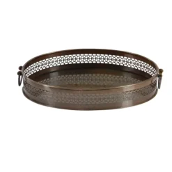 Decorative Trays-Kirkland's Home Engraved Metal Mandala Trays, Set Of 2 Brown