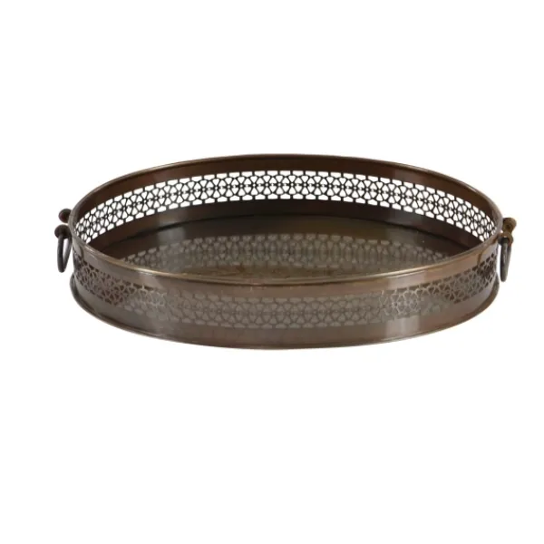 Decorative Trays-Kirkland's Home Engraved Metal Mandala Trays, Set Of 2 Brown