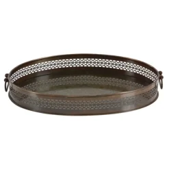 Decorative Trays-Kirkland's Home Engraved Metal Mandala Trays, Set Of 2 Brown