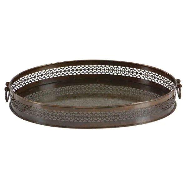 Decorative Trays-Kirkland's Home Engraved Metal Mandala Trays, Set Of 2 Brown