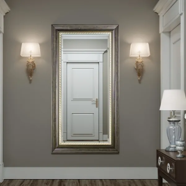 Full Length & Floor Mirrors-Kirkland's Home Espresso Framed Leaner Mirror