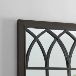 Decorative Mirrors-Kirkland's Home Espresso Grandview Arched Frame Wall Mirror Brown