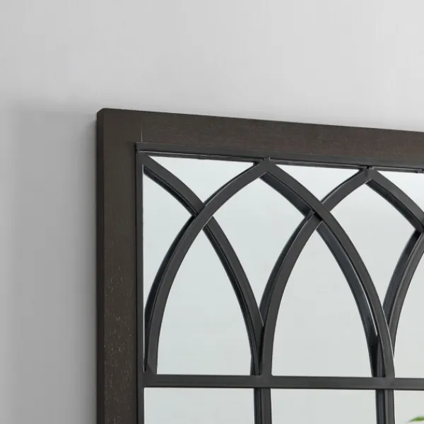Decorative Mirrors-Kirkland's Home Espresso Grandview Arched Frame Wall Mirror Brown