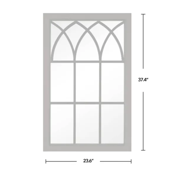 Decorative Mirrors-Kirkland's Home Espresso Grandview Arched Frame Wall Mirror Brown