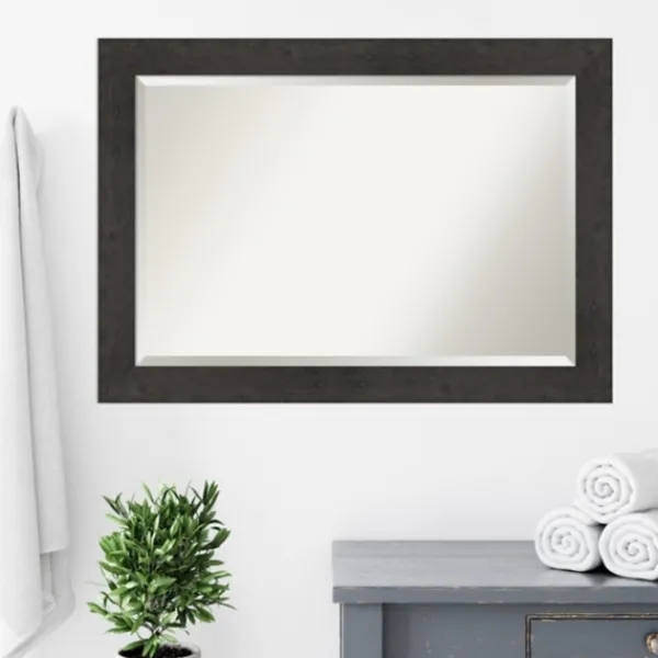 Framed Mirrors-Kirkland's Home Espresso Plank Beveled Mirror