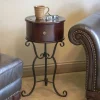 Accent & End Tables-Kirkland's Home Espresso Round Accent Table Brown