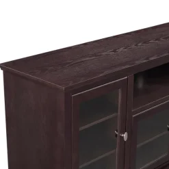 Tv Stands & Media Consoles-Kirkland's Home Espresso Wood Highboy Tv Stand Brown