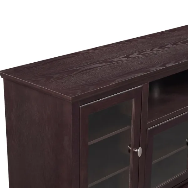 Tv Stands & Media Consoles-Kirkland's Home Espresso Wood Highboy Tv Stand Brown