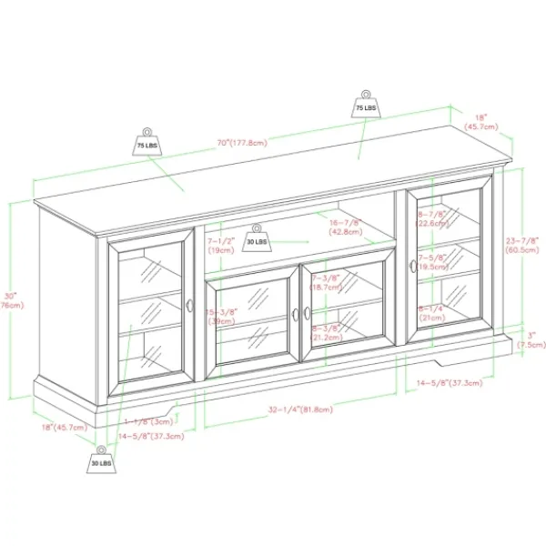 Tv Stands & Media Consoles-Kirkland's Home Espresso Wood Highboy Tv Stand Brown