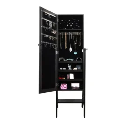 Full Length & Floor Mirrors-Kirkland's Home Espresso Wood Mirror Armoire Brown