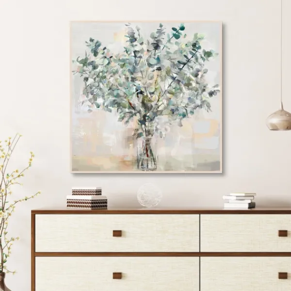 Canvas Art-Kirkland's Home Essential S I Framed Canvas Print, 35X35 In. Green
