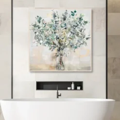 Canvas Art-Kirkland's Home Essential S I Framed Canvas Print, 35X35 In. Green