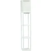 Floor Lamps-Kirkland's Home Etagere Shelf Charging Floor Lamp White