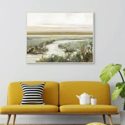 Framed Art-Kirkland's Home Eternity In Dawn Framed Canvas Art Print Green/Ivory
