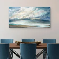 Canvas Art-Kirkland's Home Ethereal Skies Canvas Art Print, 48X24 In. White/Blue