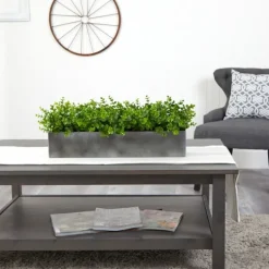 Arrangements & Greenery-Kirkland's Home Eucalyptus Arrangement In Gray Planter Box Green/Gray