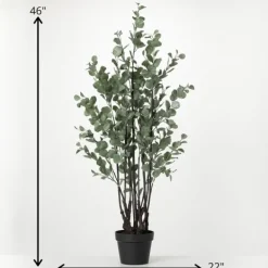 Trees & Topiaries-Kirkland's Home Eucalyptus Tree In Black Planter