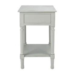 Accent & End Tables-Kirkland's Home Evelina Textured Single Drawer Accent Table Gray