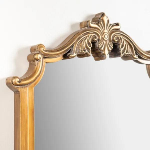 Full Length & Floor Mirrors-Kirkland's Home Evelyn Antique Gold Leaner Mirror