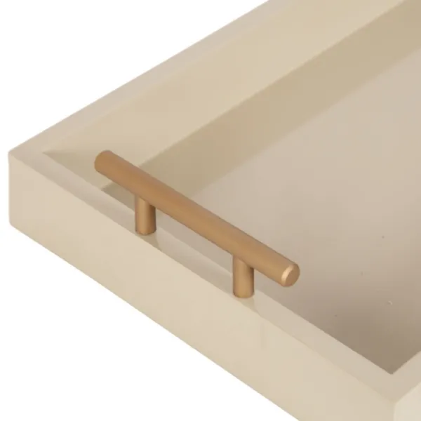 Decorative Trays-Kirkland's Home Evelyn Cream Narrow Decorative Tray Ivory