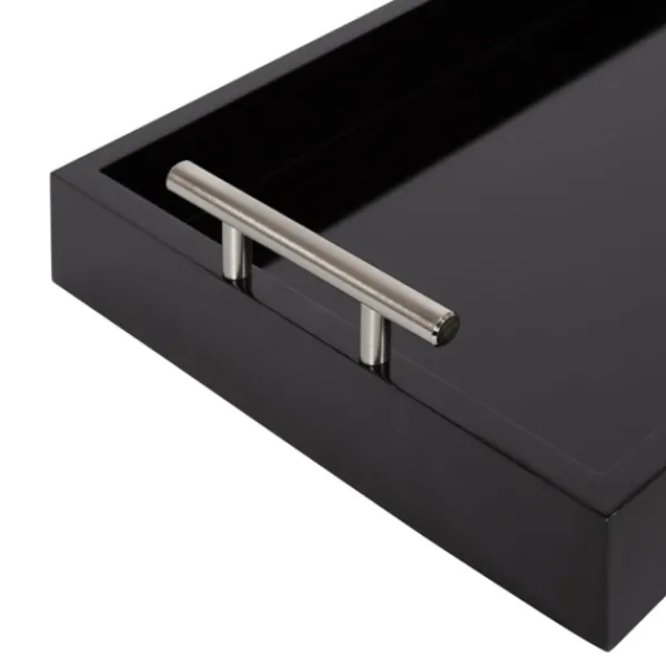 Decorative Trays-Kirkland's Home Evelyn Narrow Decorative Tray Black