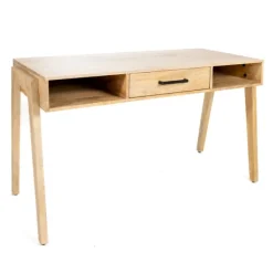 Office Furniture-Kirkland's Home Everett Mango Wood Desk Brown